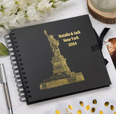 Personalised New York Keepsake Multiple Colour Scrapbook Photo Album Foil Print