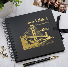 Personalised San Francisco Keepsake Multiple Colour Scrapbook Photo Album Foil Print