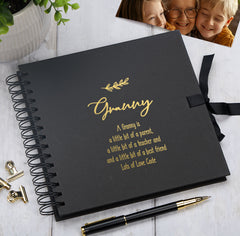 Personalised Granny Multiple Colours Scrapbook or Photo Album Gift With Sentiment