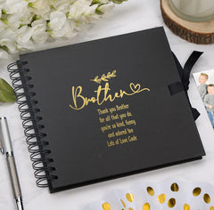 Personalised Brother Multiple Colour Scrapbook or Photo Album Gift With Sentiment