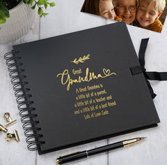 Personalised Great Grandma Multiple Colours Scrapbook or Photo Album Gift With Sentiment