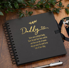 Personalised Daddy Multiple Colour Scrapbook or Photo Album Gift With Sentiment