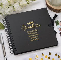 Personalised Uncle Multiple Colour Scrapbook or Photo Album Gift With Sentiment