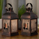 Personalised Memorial Gift Lantern, Memorial Candle, With Photo Male and Female