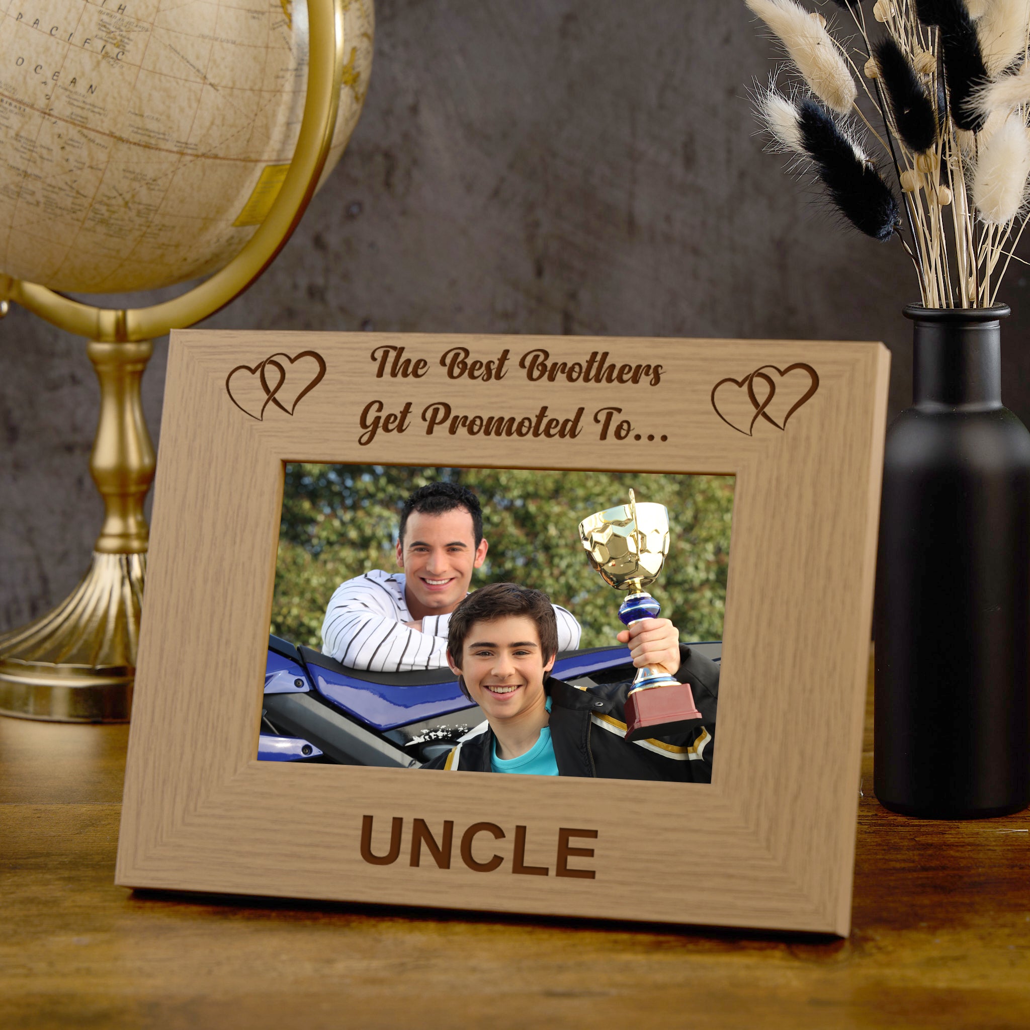 Best Brothers Promoted To Uncle Wooden Photo Frame Gift Brother Photo Frame ukgiftstoreonline