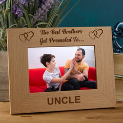 Best Brothers Promoted To Uncle Wooden Photo Frame Gift Brother Photo Frame ukgiftstoreonline