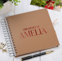 Personalised The Story Of Memories Love Themed Multiple Colour Scrapbook Photo Album