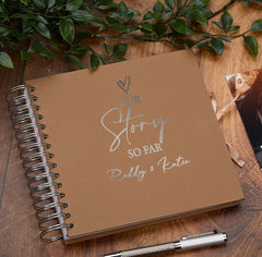 Personalised Our Story So Far Love Themed Multiple Colour Scrapbook Photo album