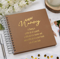 Personalised Nanny Multiple Colour Scrapbook Photo Album Gift With Sentiment