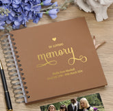 Personalised Memorial Funeral Guest Book Multiple Colours Scrapbook or Photo Album Gift