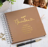 Personalised Grandma Multiple Colour Scrapbook or Photo Album Gift With Sentiment