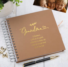 Personalised Grandma Multiple Colour Scrapbook or Photo Album Gift With Sentiment