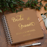 Personalised Bride & Groom Guest Book, Custom Elegant Scrapbook Keepsake Album Memory Book Photo Album ukgiftstoreonline