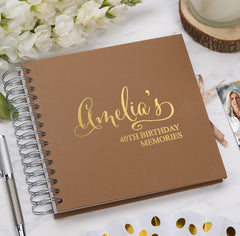 Personalised Any Name and Age Birthday Multiple Colour Scrapbook Photo Album