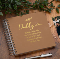 Personalised Daddy Multiple Colour Scrapbook or Photo Album Gift With Sentiment