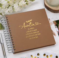 Personalised Auntie Multiple Colours Scrapbook or Photo Album Gift With Sentiment
