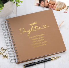 Personalised Daughter Multiple Colour Scrapbook Photo Album Gift With Sentiment
