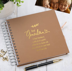 Personalised Great Grandma Multiple Colours Scrapbook or Photo Album Gift With Sentiment