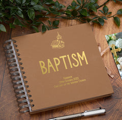 Personalised Baptism Multiple Colour Scrapbook, Guest Book or Photo Album Gift
