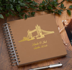 Personalised London Keepsake Multiple Colour Scrapbook Photo Album Foil Print