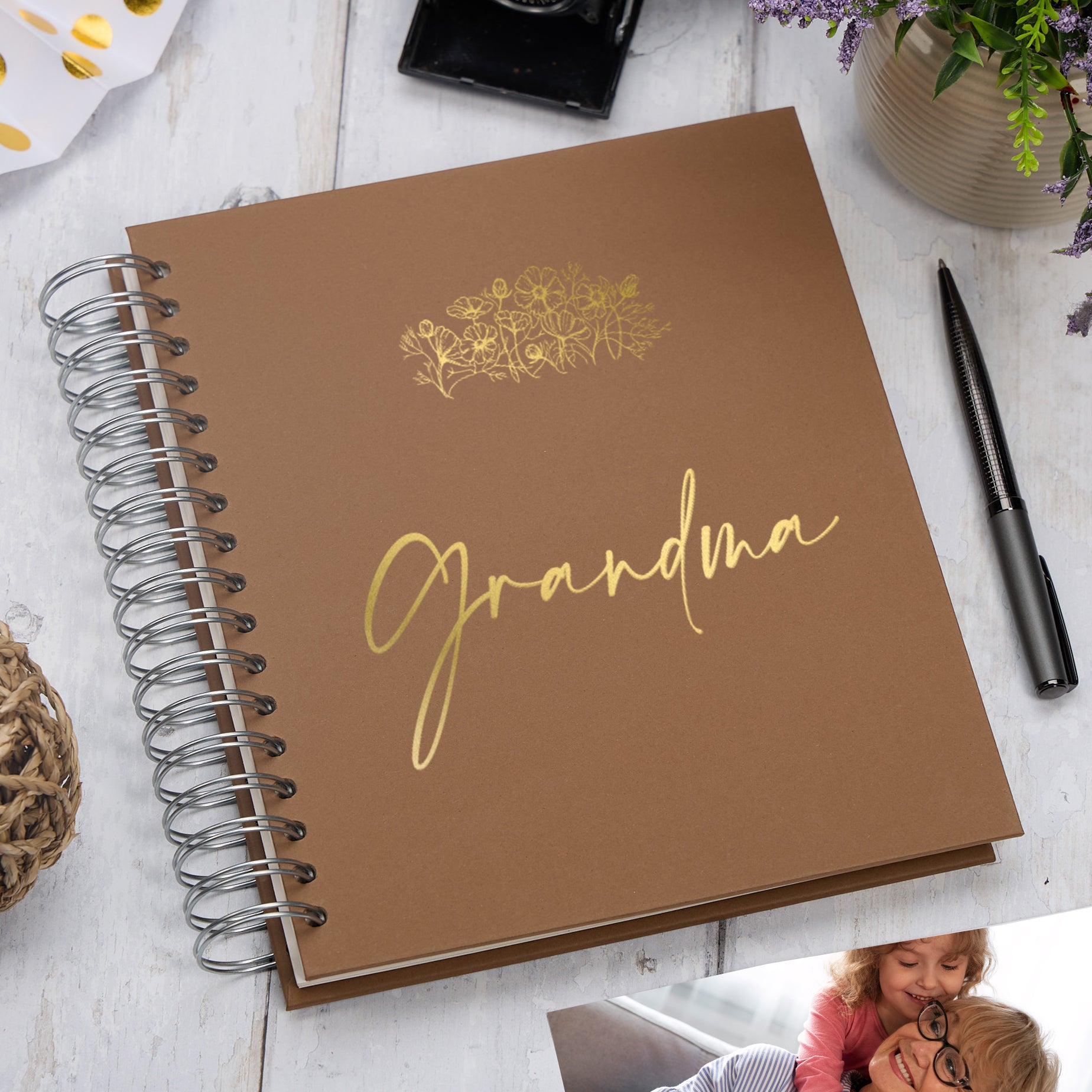 Large Grandma Self Adhesive Photo Album, Multiple Colours, 19cm x 23cm or 22cm x 27cm Photo Album ukgiftstoreonline
