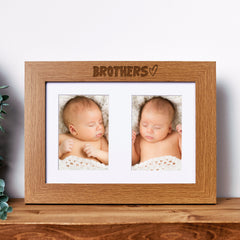 Brothers Photo Picture Frame Double 6x4 Inch