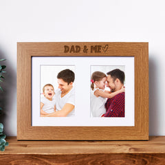 Dad and Me Photo Picture Frame Double 6x4 Inch Photo Frame ukgiftstoreonline