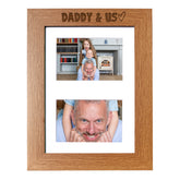 Daddy and Us Photo Picture Frame Double 6x4 Inch Landscape