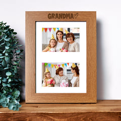 Grandma Photo Picture Frame Double 6x4 Inch Landscape