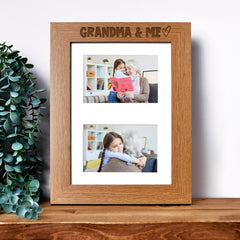 Grandma and Me Photo Picture Frame Double 6x4 Inch Landscape