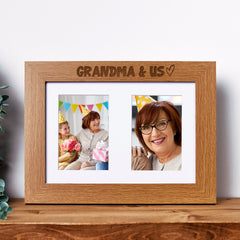 Grandma and Us Photo Picture Frame Double 6x4 Inch