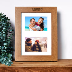 Love Photo Picture Frame Double 6x4 Inch Landscape