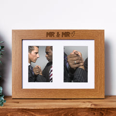 Mr and Mr Wedding Photo Picture Frame Double 6x4 Inch