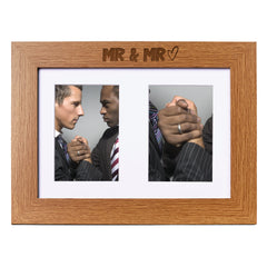 Mr and Mr Wedding Photo Picture Frame Double 6x4 Inch