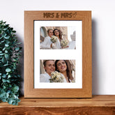 Mrs and Mrs Gay Wedding Photo Picture Frame Double 6x4 Inch Landscape