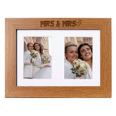 Mrs and Mrs Wedding Photo Picture Frame Double 6x4 Inch