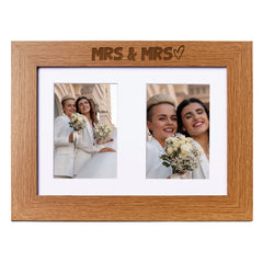 Mrs and Mrs Wedding Photo Picture Frame Double 6x4 Inch
