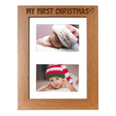 My First Christmas Photo Picture Frame Double 6x4 Inch Landscape
