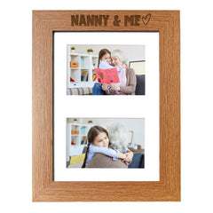 Nanny and Me Photo Picture Frame Double 6x4 Inch Landscape