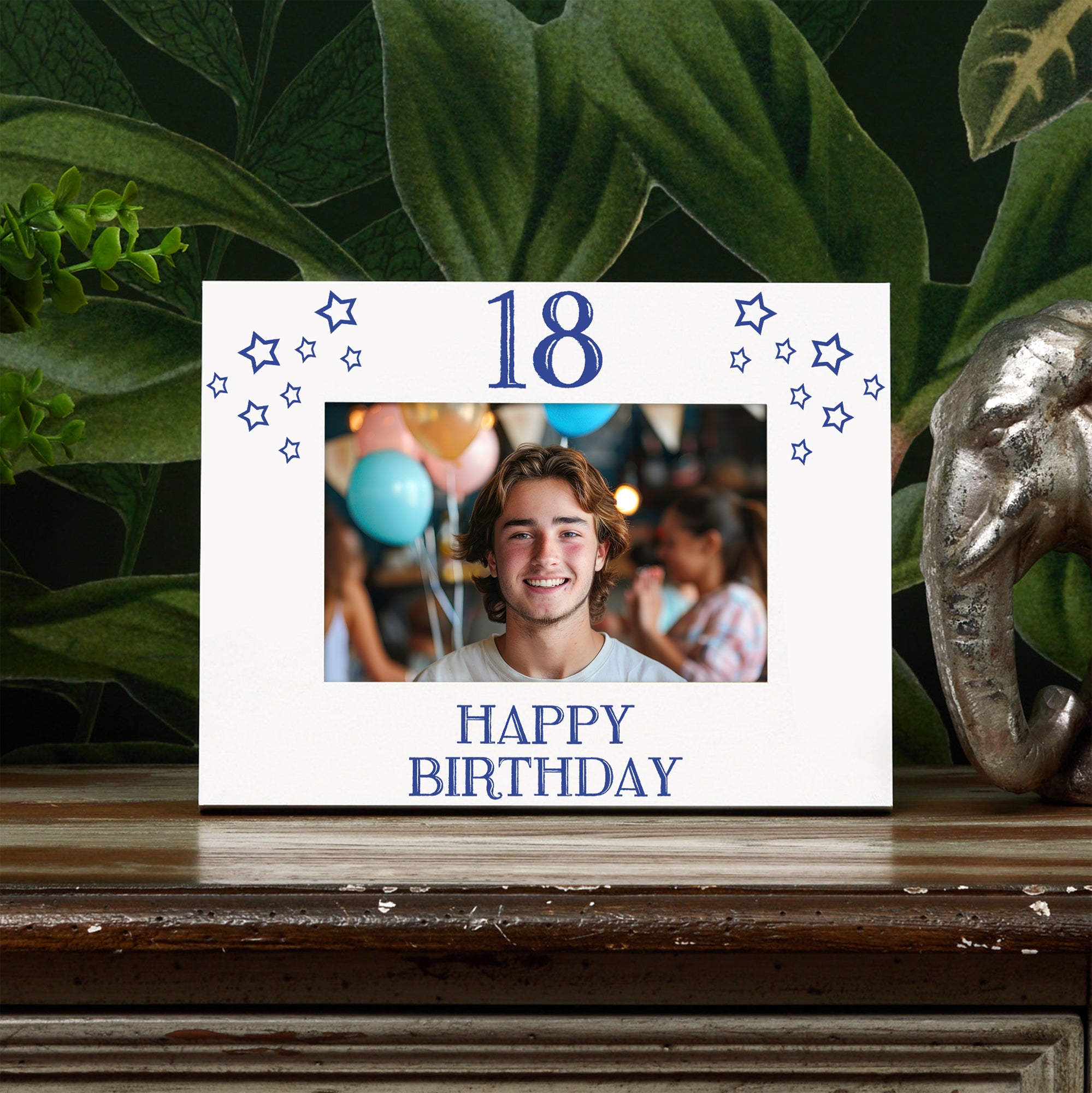 18th Birthday Photo Frame Gift For Him With Star Design Photo Frame ukgiftstoreonline Landscape