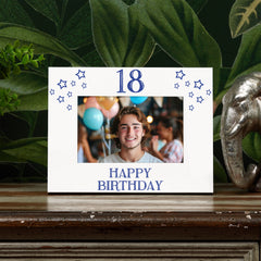 18th Birthday Photo Frame Gift For Him With Star Design