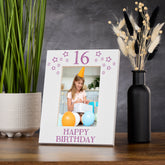 16th Birthday Photo Frame Gift For Her With Star Design