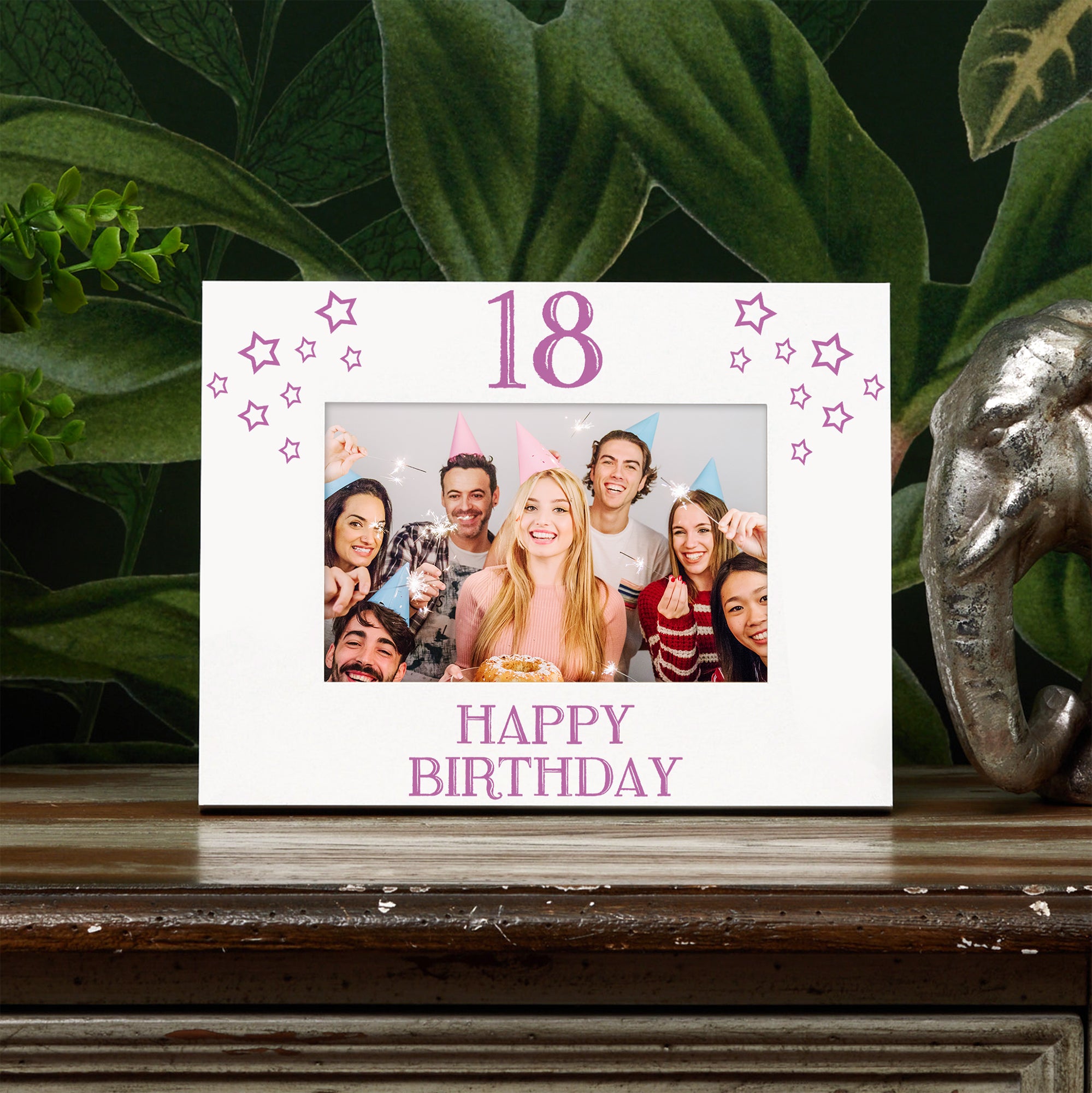 18th Birthday Photo Frame Gift For Her With Star Design Photo Frame ukgiftstoreonline Landscape