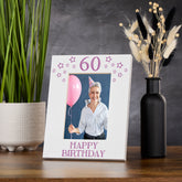60th Birthday Photo Frame Gift For Her With Star Design