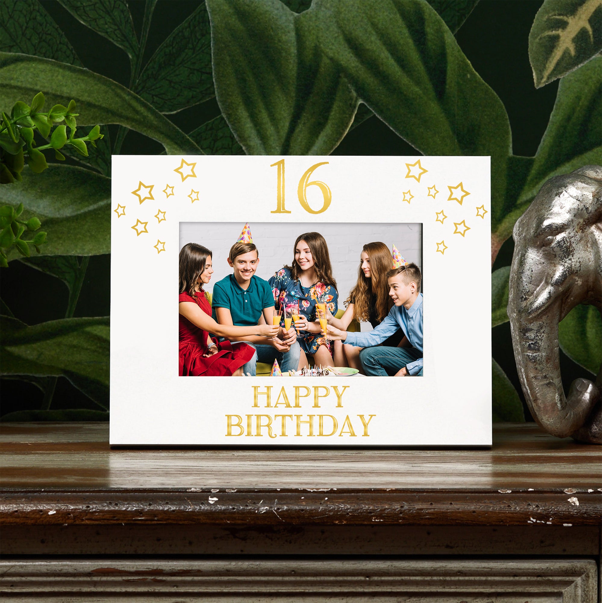 16th Birthday Photo Frame Gift For Her Or Him With Star Design Photo Frame ukgiftstoreonline Landscape