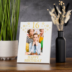 16th Birthday Photo Frame Gift For Her Or Him With Star Design