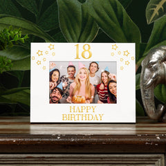 18th Birthday Photo Frame Gift For Her Or Him With Star Design