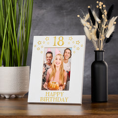 18th Birthday Photo Frame Gift For Her Or Him With Star Design