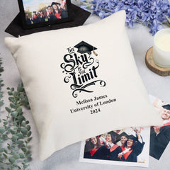 Graduation Gift Personalised Filled Cushion 40cm Zip Closure Various Sentiments