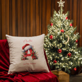 Personalised Christmas Cushion Gift With Red Santa Letters